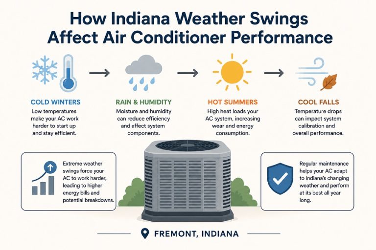 How Indiana Weather Swings Affect Air Conditioner Performance in Fremont Indiana Weather Swings Affect